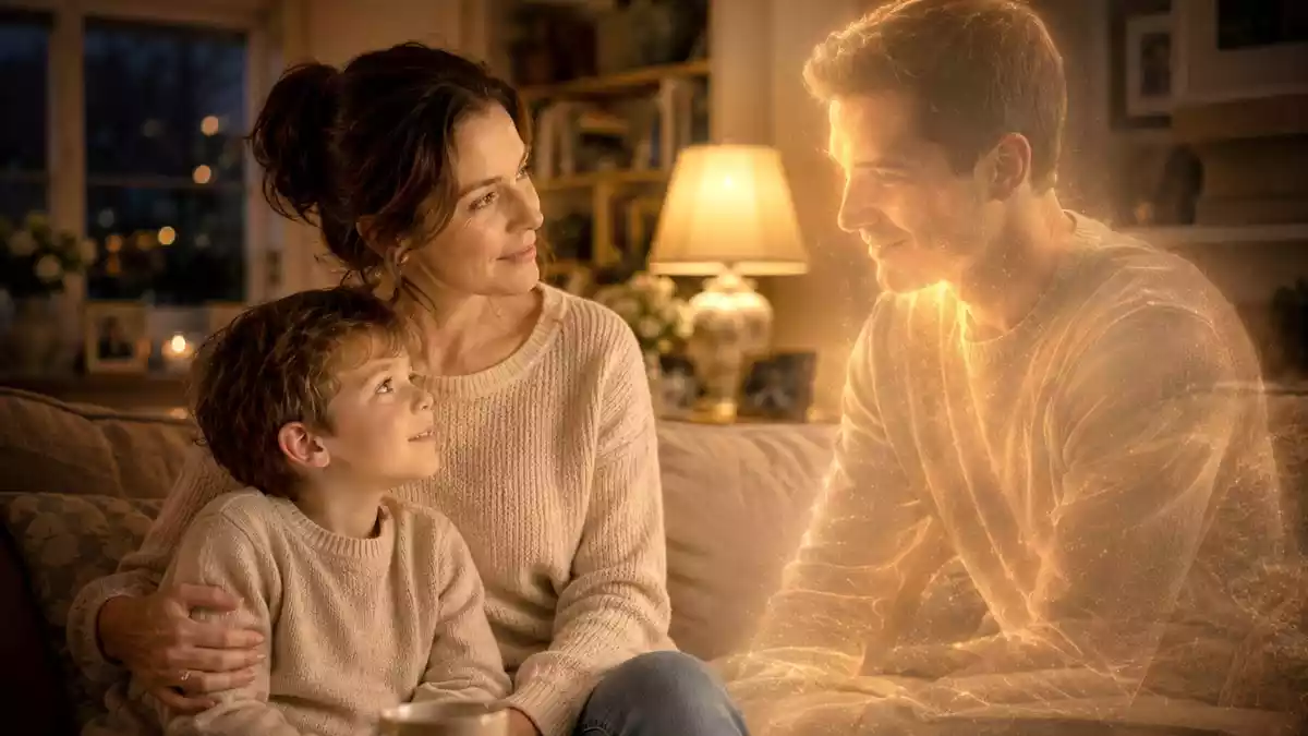 verstorbene-wahrnehmen-familie-medialitaet Symbolbild für Medialität, spirituelle Entwicklung, Hellsinne, Intuition und bewusste Wahrnehmung ihrer Verstorbenen.