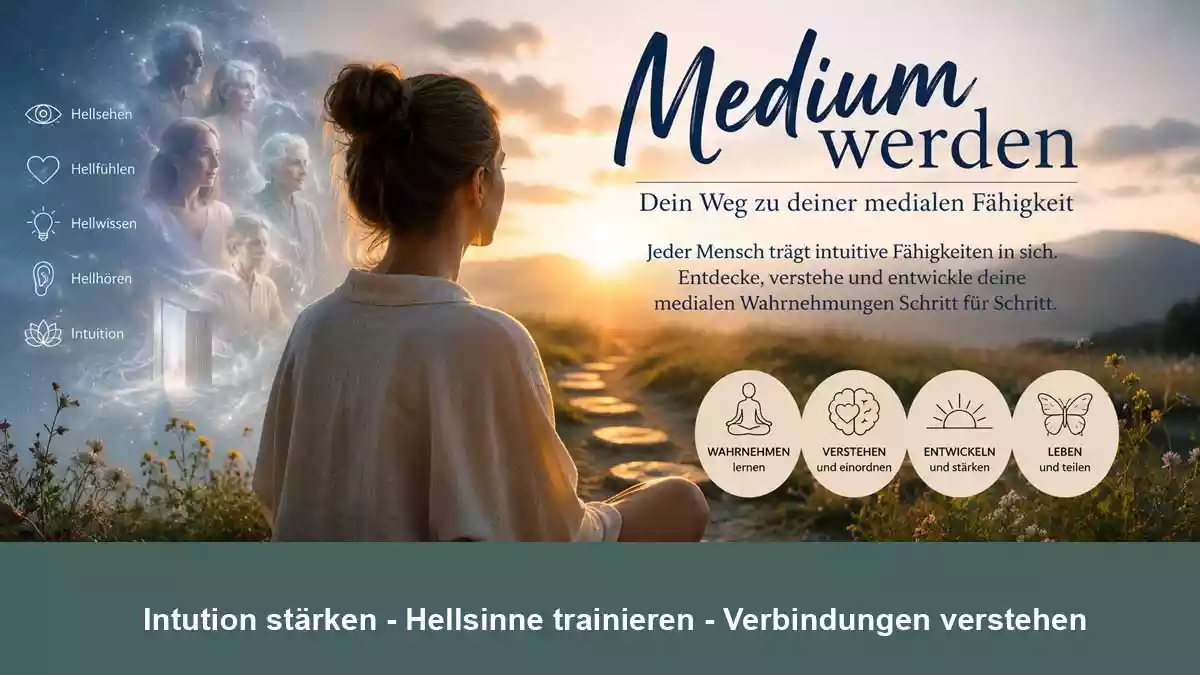 Mensch entwickelt seine medialen Fähigkeiten und entdeckt den Weg zum Medium durch Intuition und spirituelle Wahrnehmung